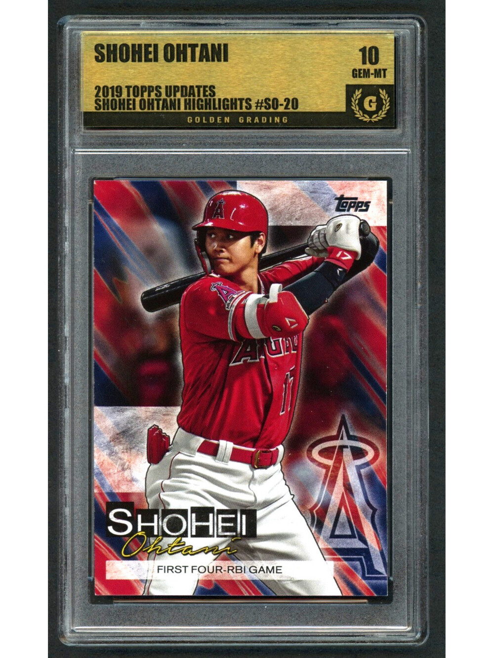 2019 Topps Update Series - Shohei Ohtani Highlights  #SO-20 Graded Gem Mint 10